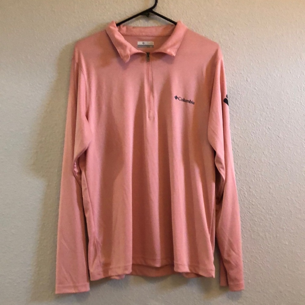 Columbia Omni-Shade Quarter Zip Pink top